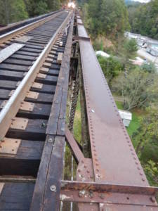 Rail Bridge inspection BLU deck truss