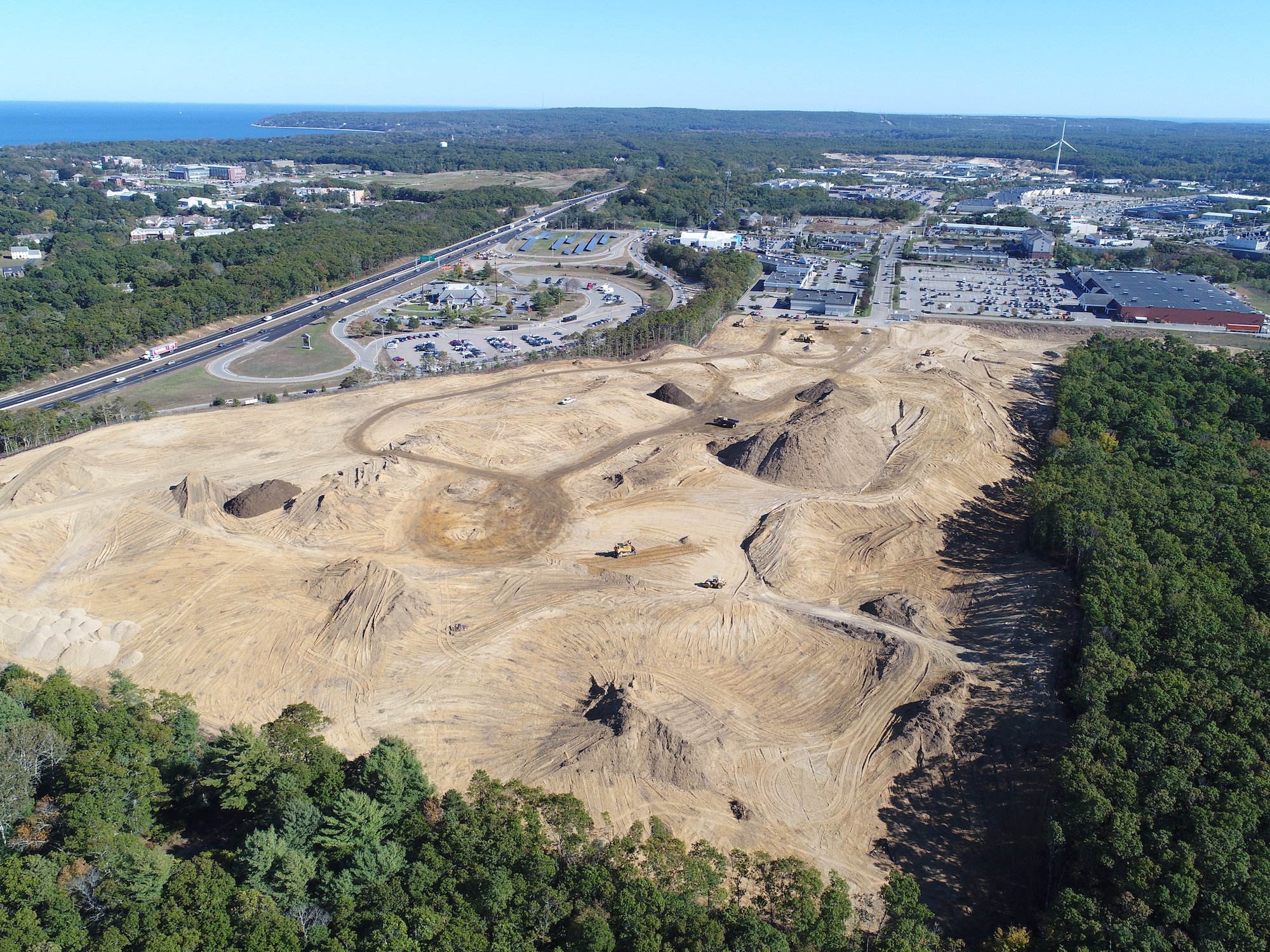 construct site aerial photo from ARE's UAS services