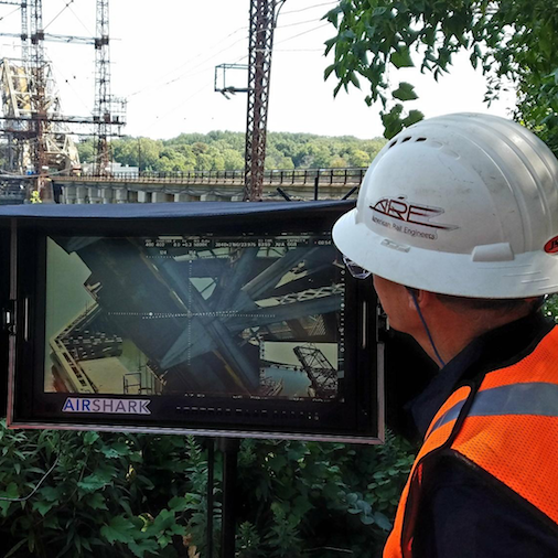 ARE Drone professionals inspect rail Bridge in New York City