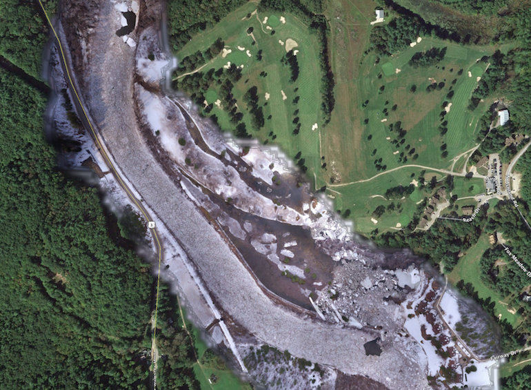 ARE Drone Professionals rapid response to do drone mapping of an ice jam